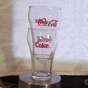 Set of 2 vintage 12oz Coca Cola fountain glasses